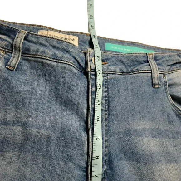 Anthropologie Pilcro High-Rise Distressed Skinny Jeans Size 26W Blue - Picture 8 of 11